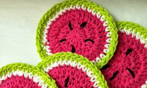 Crochet Fruit Coasters Pattern - Repeat Crafter Me