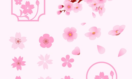 저작권 걱정없는 무료 일러스트 소스 사실적인 묘사가 뛰어난 체리블라썸 벚꽃 나무 일러스트 이미지 네이버 블로그