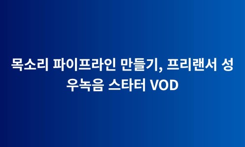 성우 보이스 브랜딩