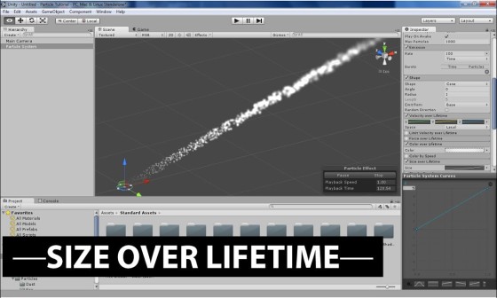 UnityParticleSystem > Size Over Lifetime Module (입자 크기 모듈) : 네이버 블로그