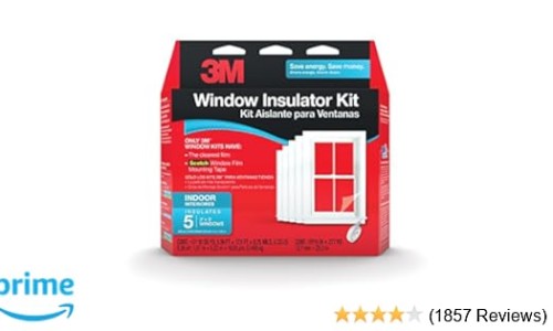 3M Indoor Window Insulator Kit Insulates 5 - 3'x5' Windows 