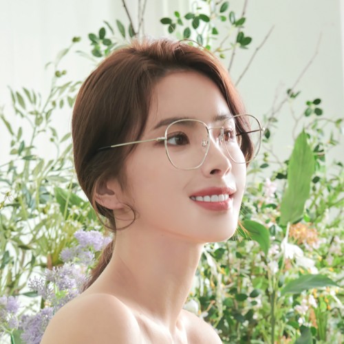 빅 오버사이즈 사각 레트로 남자 여자 티타늄 안경테 상세 이미지 3