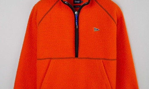 Orange Casentino Wool Half-Zip Pullover Fleece 40 | Drake's