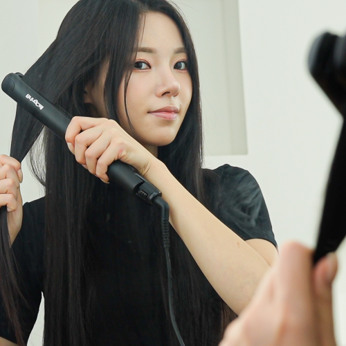 브링셀 볼륨 고데기 앞머리 판고데기 미용실 매직기 웨이브7 블랙 티타늄 상세 이미지 3