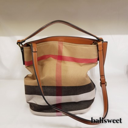 Ll Mn Pocket Ll6 Handbag - Burberry - Red/Pink - Cotton