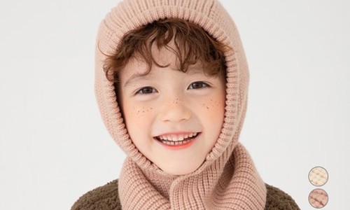 롤리트리 아동용 따뜻 바라클라바 버튼 넥워머