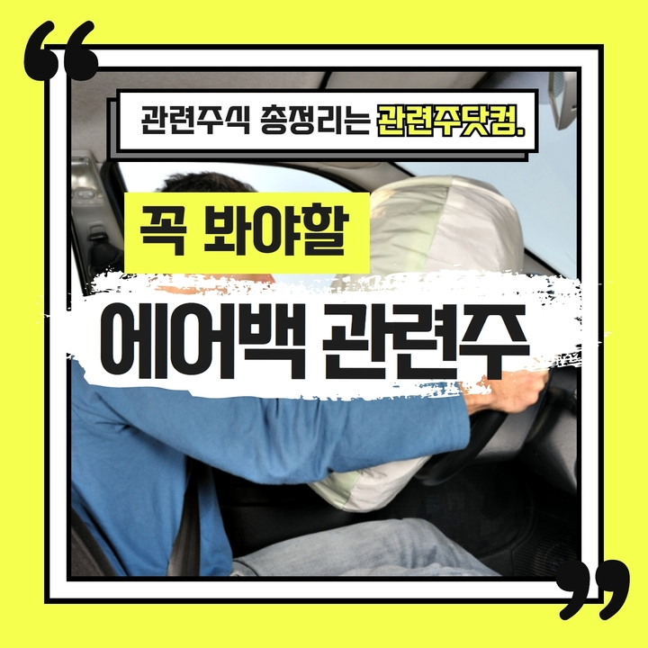 에어백 관련주 TOP2 (업데이트) | 대장주, 테마주 | 앞서가는주식채널