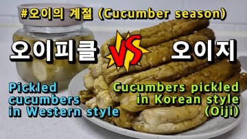 오이피클 담그기 vs 알토란 물없이오이지담그기 (Korean Western Food Cooking : Pickled cucumbers vs Cucumbers pickled)