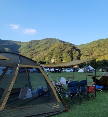 [키즈캠핑/첫, 두번째 캠핑] 예약없이 캠핑 가능한 성주 금수문화공원 야영장