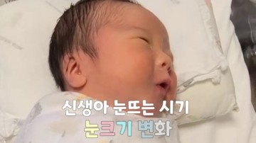 신생아 눈뜨는 시기/눈크기/시력 ft. 변화 사진
