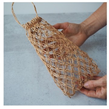 마크라메 그물가방 꽃철사로 네트백 만들기(철사 매듭공예)