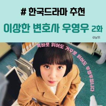 드라마추천 "이상한 변호사 우영우" 2화 리뷰, 영우와 준호가 속도위반하게 된 사연 / 다시보기는 넷플릭스