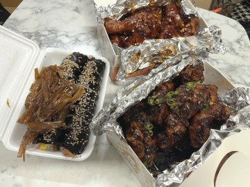 경주 성동시장 먹거리 천북양념통닭과 보배 우엉김밥