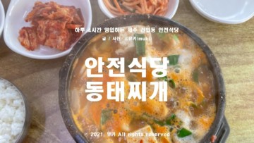 제주도민 맛집 안전식당 동태찌개