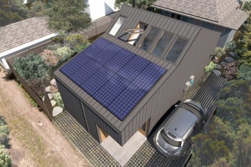 남향 단층 소형주택 채광창 가정용태양광 에너지제로하우스