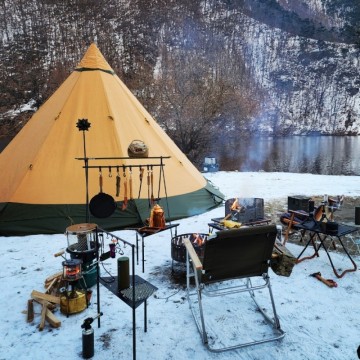 [캠핑] 극한추위 겨울캠핑 / 충주 중산낚시터
