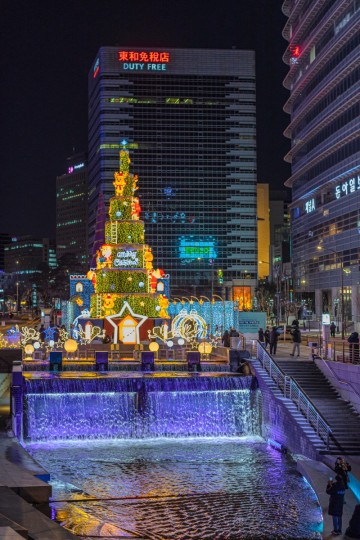 서울 크리스마스 축제 겨울 데이트 청계천의빛