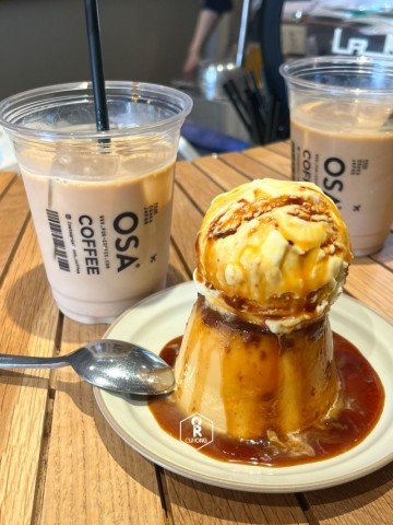 탱글한 아이스크림 푸딩의 오사카 우메다역 카페, 오사커피