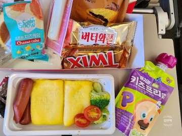 홋카이도 아시아나 항공 삿포로행 과일식 키즈밀 차일드밀 특별기내식 후기