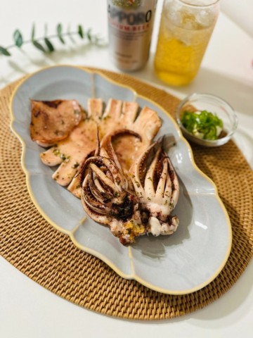 촉촉한 버터구이 오징어 에어프라이어 생물오징어버터구이 집에서 간단한 술안주 야식메뉴