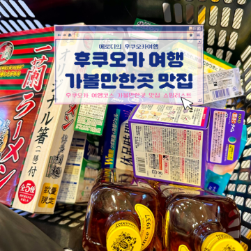 후쿠오카 여행코스 가볼만한곳 맛집 추천 돈키호테 쇼핑리스트