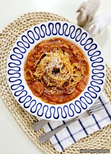 시판 토마토소스 활용, 간단한 재료로 기본 토마토스파게티 만들기