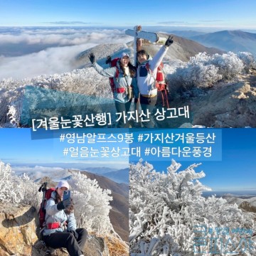 겨울 눈꽃산행 - 상고대 핀 영남알프스 9봉 가지산 등산