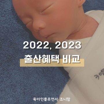 2022 출산혜택 2023 출산 지원금 비교 정리