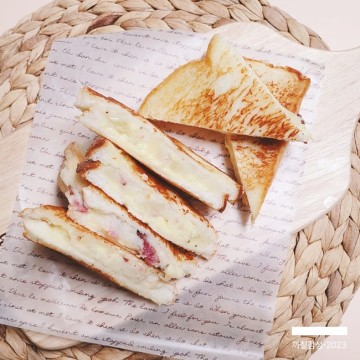 간단 감자 치즈 베이컨 샌드위치 만들기 으깬감자 식빵 토스트