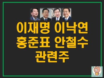 정치테마주 이재명 이낙연 홍준표 안철수 유승민 이준석 관련주