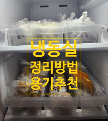 냉동고 정리 방법 냉동실 용기 추천 투명 오픈 트레이 내돈내산