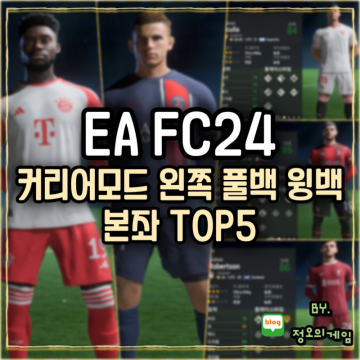EA FC24(피파24) 커리어모드 본좌 왼쪽 풀백 윙백 TOP5