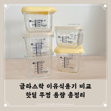 글라스락 이유식용기 비교 핫딜 뚜껑 초기이유식 준비물