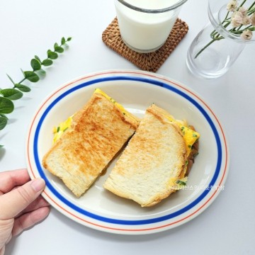 식빵 계란 토스트 레시피 백종원 원팬토스트 간단한 아침메뉴