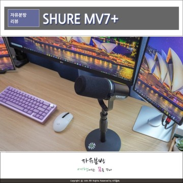 Shure MV7+ 슈어 유튜버마이크 추천 다이나믹 XLR C타입 지원 유튜브방송장비