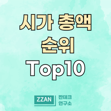 세계 시가총액 순위 미국 한국 Top10 어디일까?
