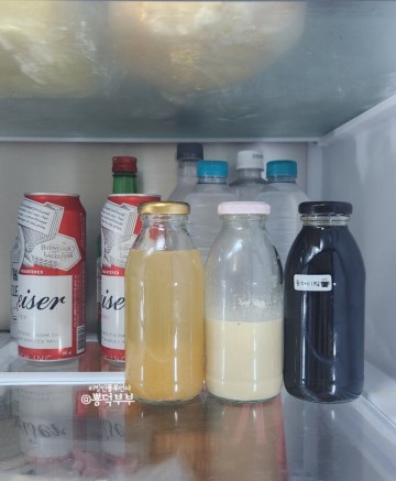 홈카페 용품 미니 유리병 유리밀폐용기로 간단한 냉장고 정리 팁