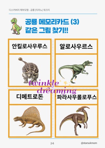 공룡박물관 자연사박물관 리스트 (공룡이름 워크지 도안 공유)