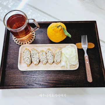 다이어트 식단  저녁 메뉴 화사 두부유부초밥 양배추찜 다이어트식