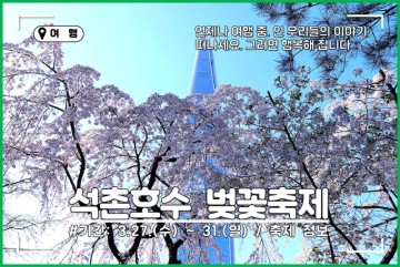 잠실 석촌호수 벚꽃 축제 서울 가볼만한곳