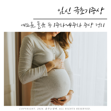 임신 극초기증상 여드름 졸음 열 근육통 1주 2주 3주 4주차 증상