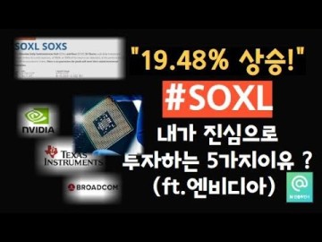SOXL ETF 19.48% 상승! 내가 진심으로 투자하는 5가지 이유? (ft.엔비디아)