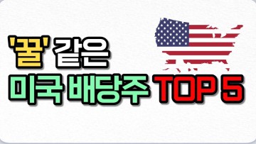 미국 배당주 꿀같은 종목 TOP5 공개