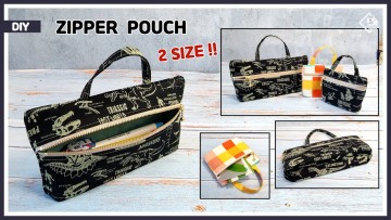 DIY 2 Size Zipper Pouch / Pencil case / coin purse / sewing tutorial [Tendersmile Handmade]