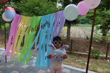 6살 생일파티 꾸미기 - 야외 캠핑 생일파티, 모닥불 케이크