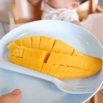 10개월 아기 과일 간식 후기 (망고, 유기농 바나나,블루베리)