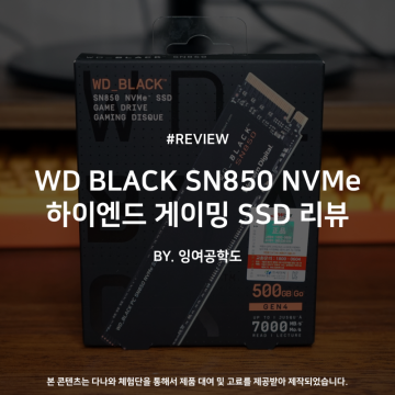 WD BLACK SN850 NVMe 하이엔드 게이밍 SSD 리뷰