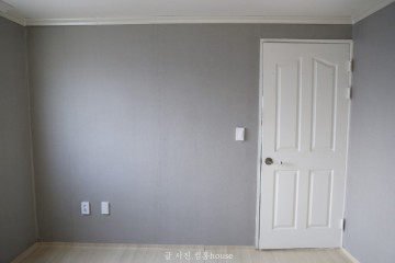 풀바른벽지 회색 그레이 합지벽지로 셀프도배하기