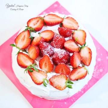 초보 홈베이킹 공립법 제누아즈 만들기 딸기 생크림케이크