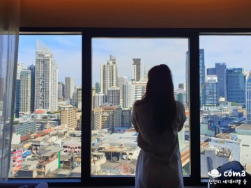 방콕, 5성 호텔 42,000원 이용기, 메리어트 마르퀴스 퀸즈 파크 호텔, 게스트 킹베드룸.